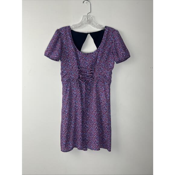 Abercrombie Fitch Babydoll Mini Dress Small Floral Smocked Milk Maid Cottagecore - Picture 1 of 13
